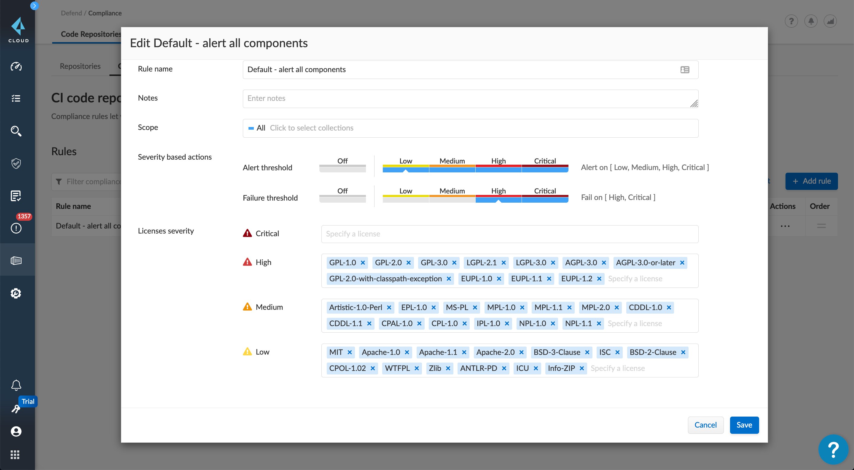Cumplimiento de licencia OSS