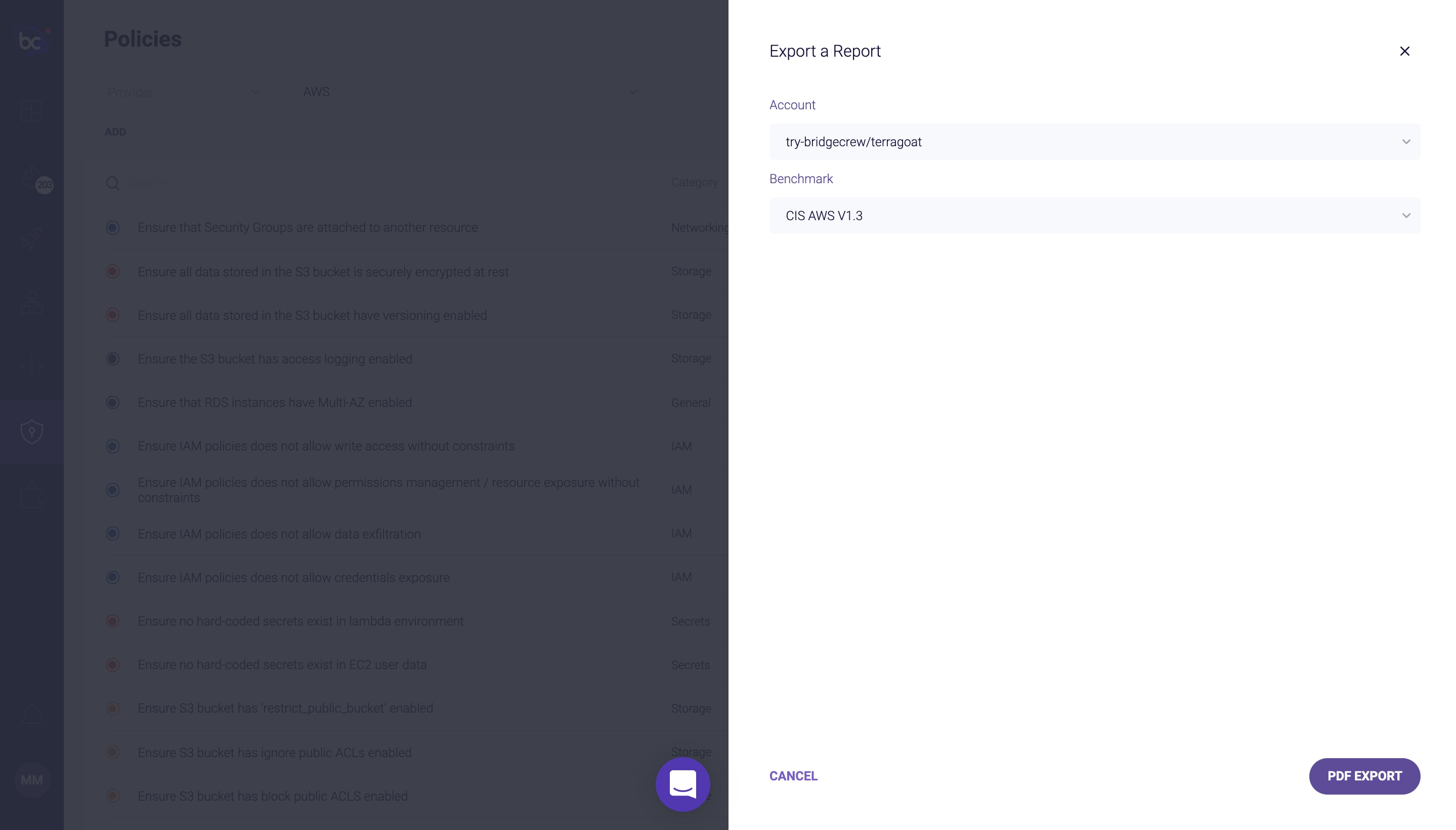 Marcas de referencia de cumplimiento