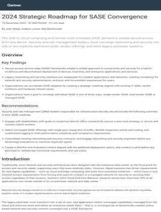 Hoja de ruta estratégica 2024 para la convergencia de SASE